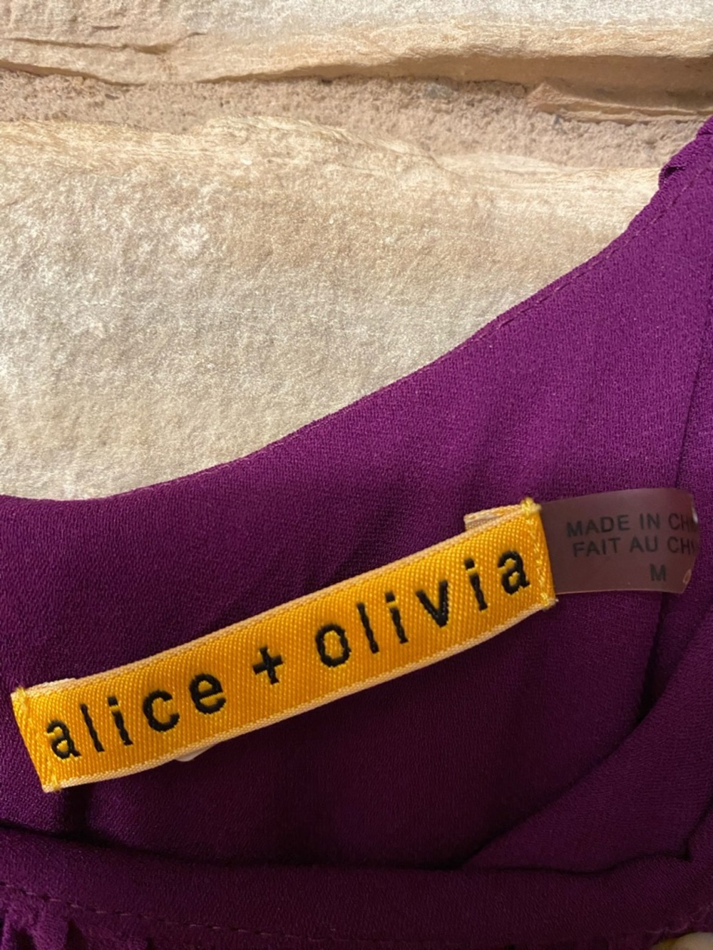 Alice + Olivia 100% Silk Purple Cap-Sleeve Mini Dress Size M - Picture 7 of 11